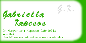 gabriella kapcsos business card